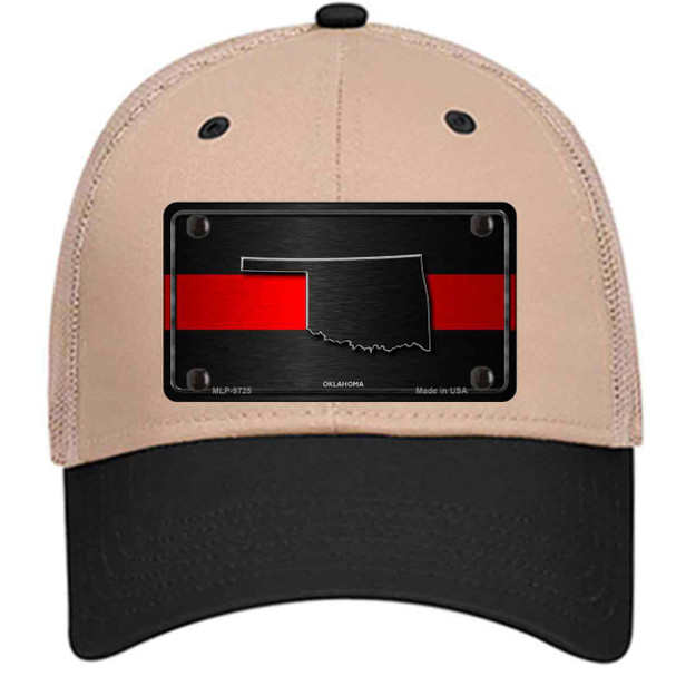 Oklahoma Thin Red Line Novelty License Plate Hat