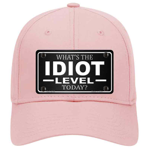 Idiot Level Novelty License Plate Hat