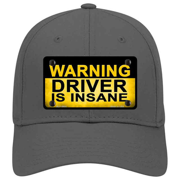 Warning Driver Insane Novelty License Plate Hat