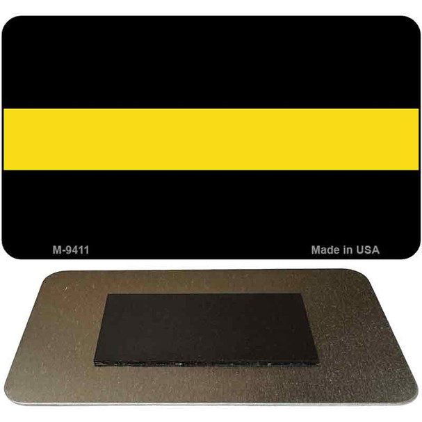 Thin Yellow Line Novelty Metal Magnet M-9411