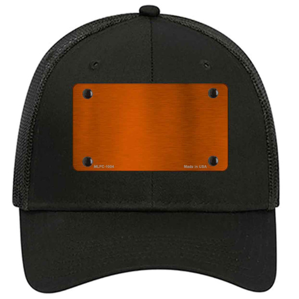 Orange Metallic Solid Novelty License Plate Hat