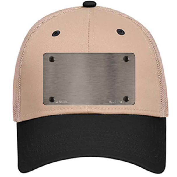 Tan Metallic Solid Novelty License Plate Hat