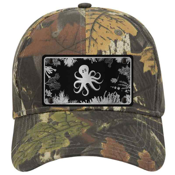 Octopus Black Brushed Chrome Novelty License Plate Hat