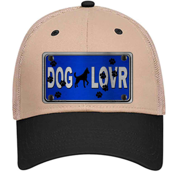 Dog Lover Blue Brushed Chrome Novelty License Plate Hat Tag