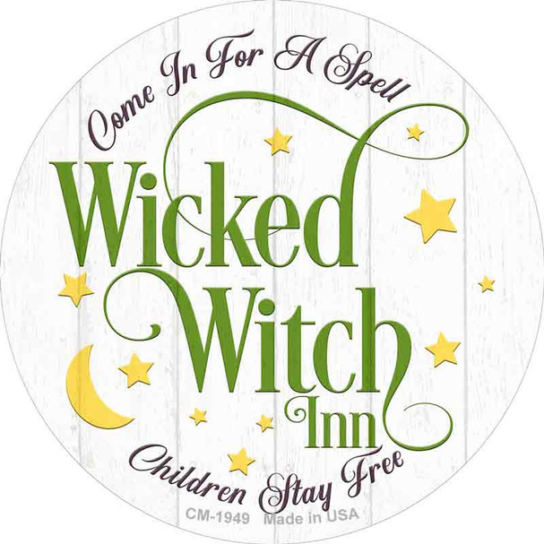Wicked Witch Inn Novelty Circle Coaster Set of 4
