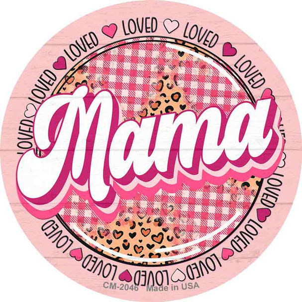 Loved Mama Novelty Circle Coaster Set of 4