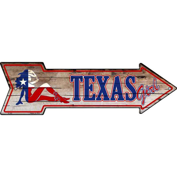 Texas Girl Novelty Metal Arrow Sign