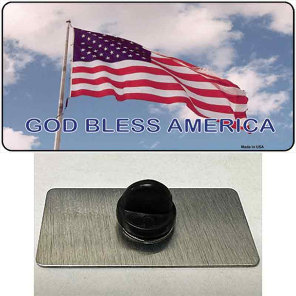 God Bless America Clouds Wholesale Novelty Metal Hat Pin