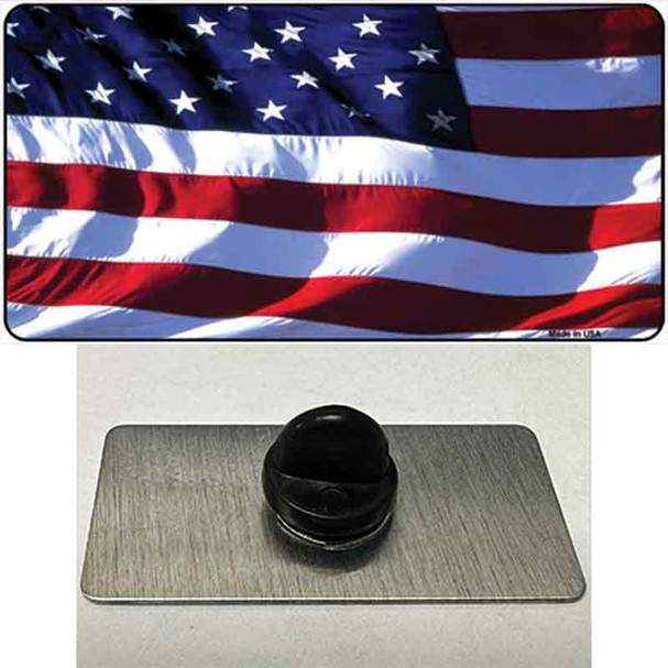 American Flag Wavy Wholesale Novelty Metal Hat Pin