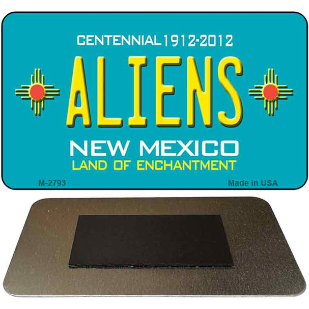 Aliens New Mexico Teal Novelty Metal Magnet M-2793