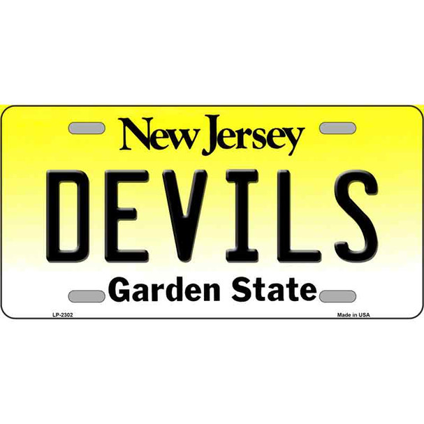 Devils New Jersey Novelty State Metal License Plate