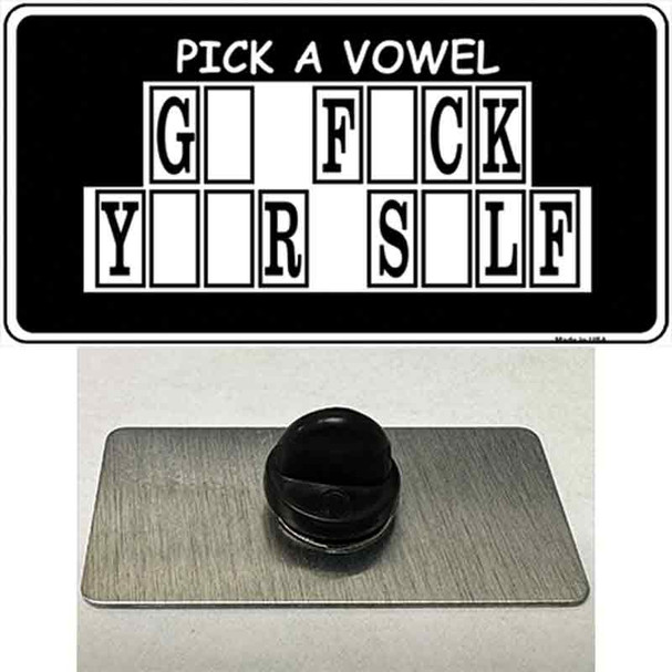 Pick A Vowel Wholesale Novelty Metal Hat Pin