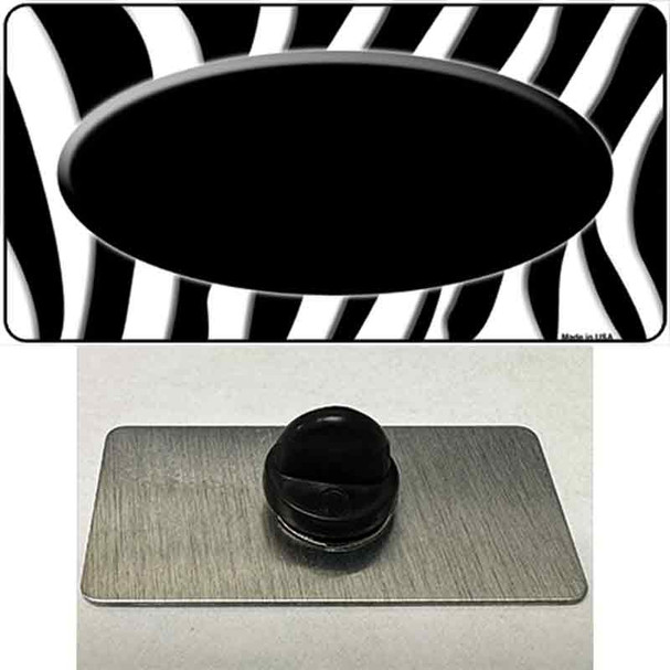 Black White Zebra Center Oval Wholesale Novelty Metal Hat Pin
