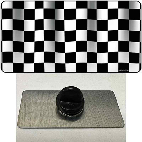 Waving Checkered Flag Wholesale Novelty Metal Hat Pin