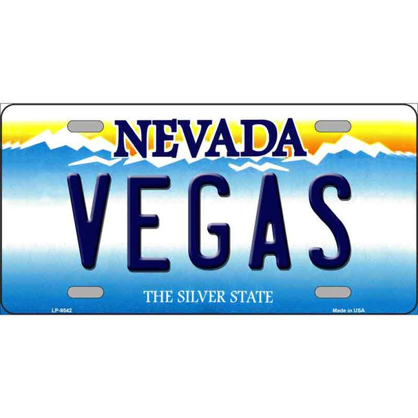 Vegas Nevada Background Novelty Metal License Plate