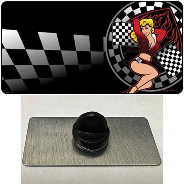 Racing Pin Up Girl Wholesale Novelty Metal Hat Pin