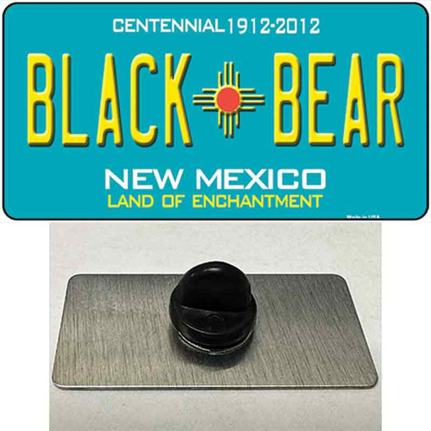 Black Bear New Mexico Teal Wholesale Novelty Metal Hat Pin