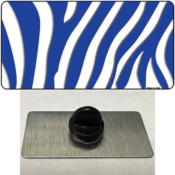 Blue White Zebra Wholesale Novelty Metal Hat Pin