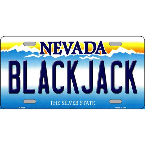 Black Jack Nevada Novelty Metal License Plate