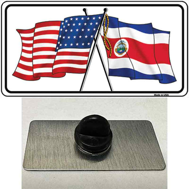 United States Costa Rica Crossed Flags Wholesale Novelty Metal Hat Pin Sign