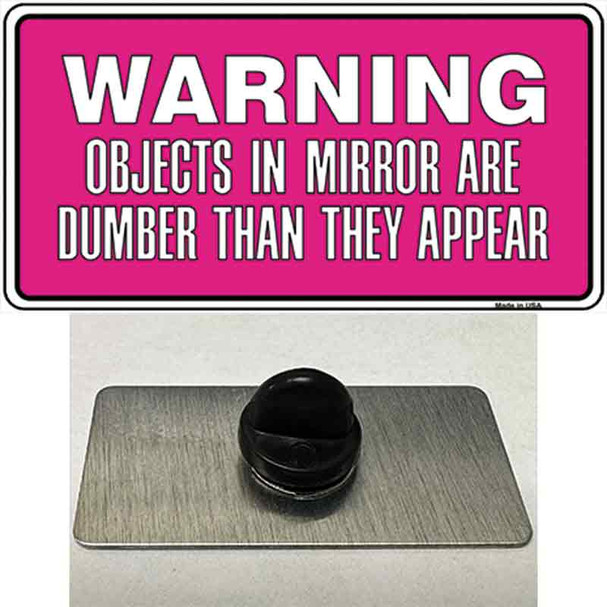 Objects In Mirror Pink Wholesale Novelty Metal Hat Pin