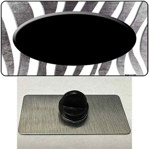 Black White Zebra Oval Oil Rubbed Wholesale Novelty Metal Hat Pin