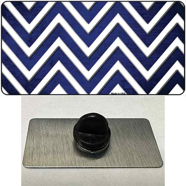 Blue White Chevron Oil Rubbed Wholesale Novelty Metal Hat Pin