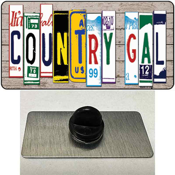 Country Gal Plate Art Wholesale Novelty Metal Hat Pin