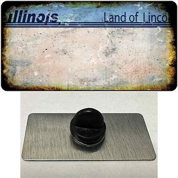 Illinois Lincoln Rusty Blank Wholesale Novelty Metal Hat Pin