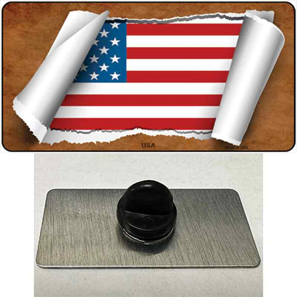 American Flag Scroll Wholesale Novelty Metal Hat Pin