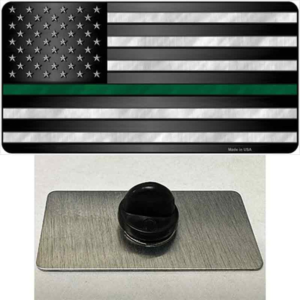 American Flag Thin Green Line Wholesale Novelty Metal Hat Pin