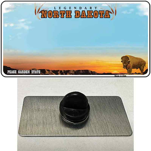 North Dakota Blank Wholesale Novelty Metal Hat Pin