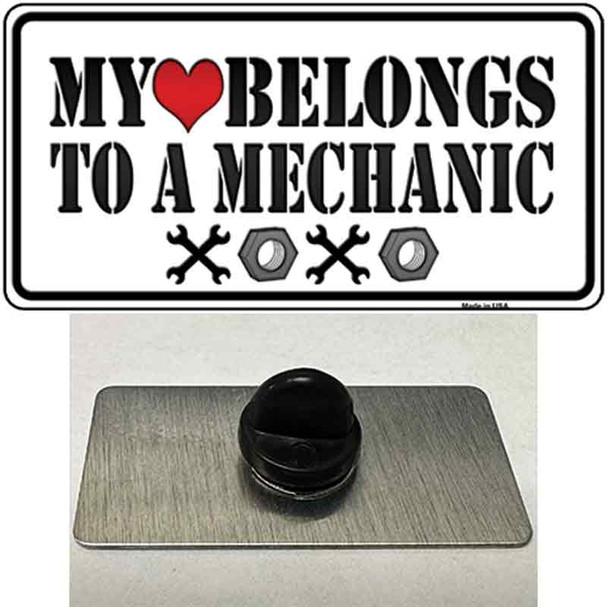 Heart Belongs To Mechanic Wholesale Novelty Metal Hat Pin