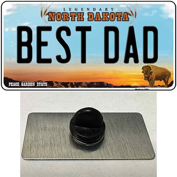 Best Dad North Dakota Wholesale Novelty Metal Hat Pin