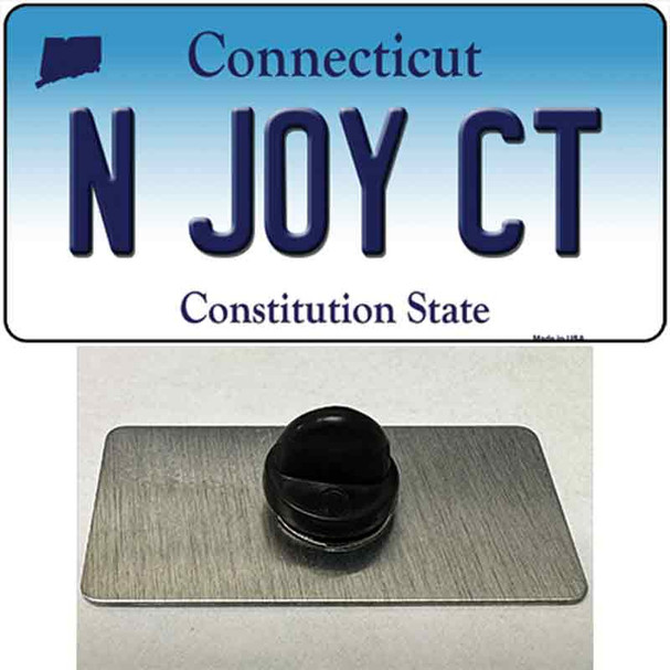 N Joy CT Connecticut Wholesale Novelty Metal Hat Pin
