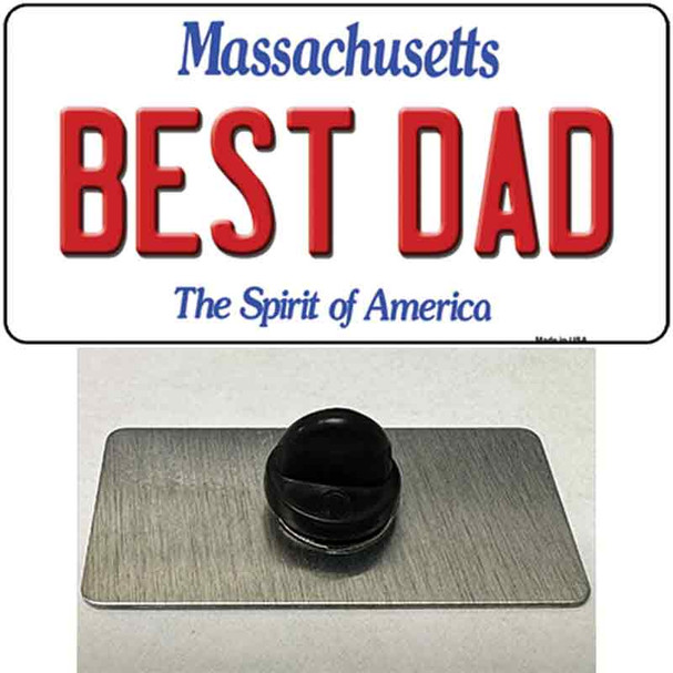 Best Dad Massachusetts Wholesale Novelty Metal Hat Pin