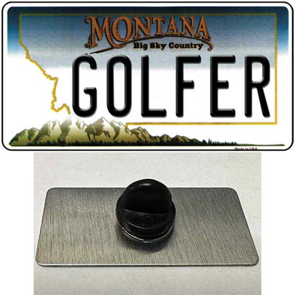 Golfer Montana State Wholesale Novelty Metal Hat Pin