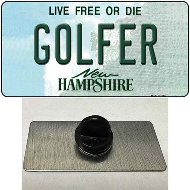 Golfer New Hampshire State Wholesale Novelty Metal Hat Pin