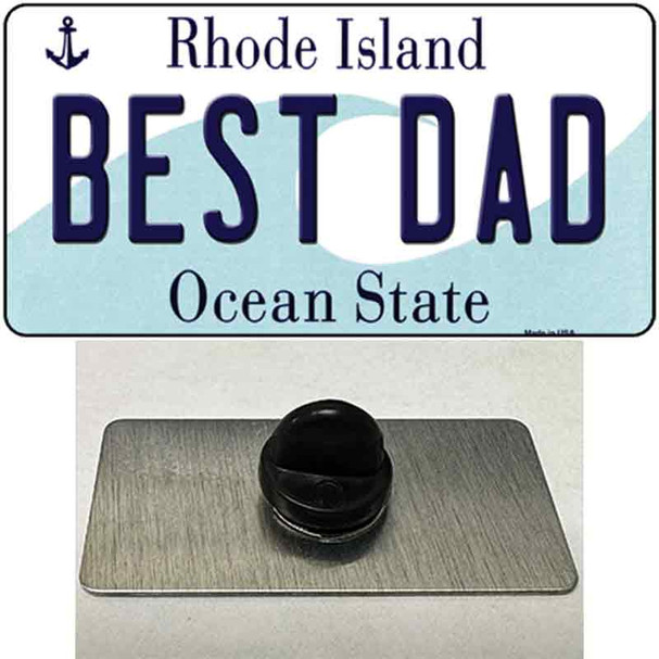 Best Dad Rhode Island State Wholesale Novelty Metal Hat Pin