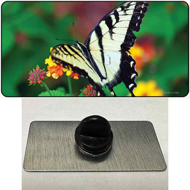 Butterfly Black and White Wholesale Novelty Metal Hat Pin