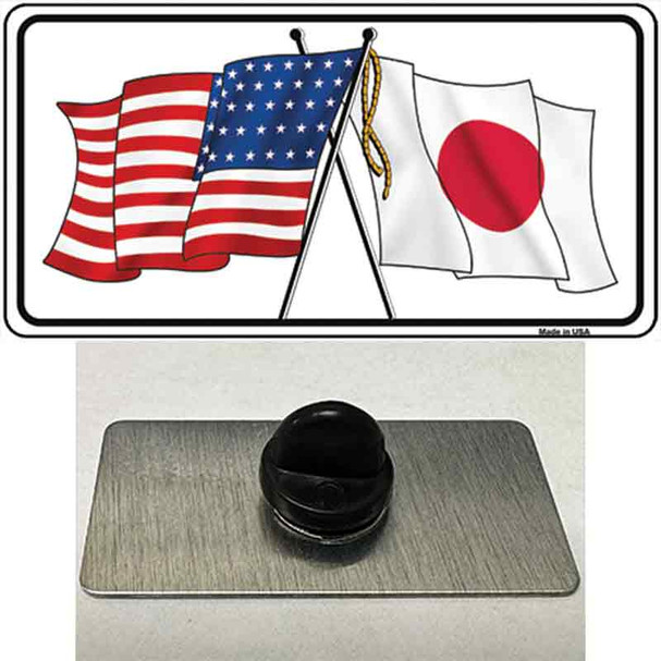 Japan Crossed US Flag Wholesale Novelty Metal Hat Pin