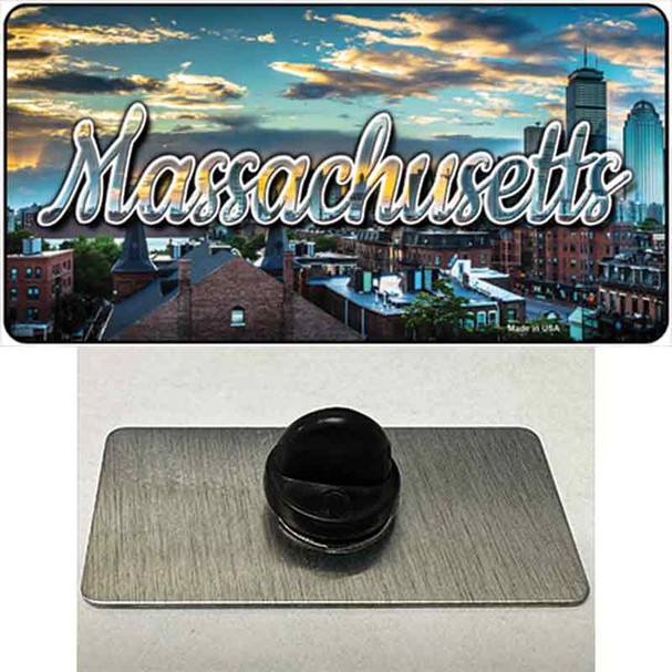 Massachusetts Sunset Skyline State Wholesale Novelty Metal Hat Pin