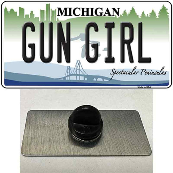 Gun Girl Michigan Wholesale Novelty Metal Hat Pin