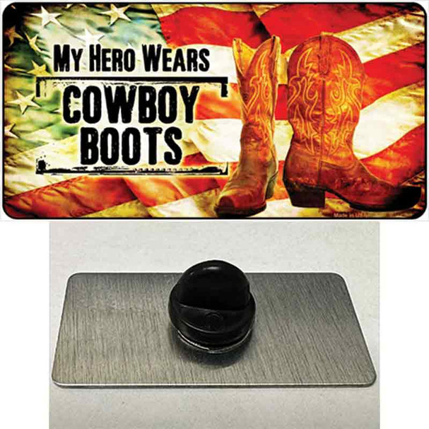 My Hero Wears Cowboy Boots Wholesale Novelty Metal Hat Pin