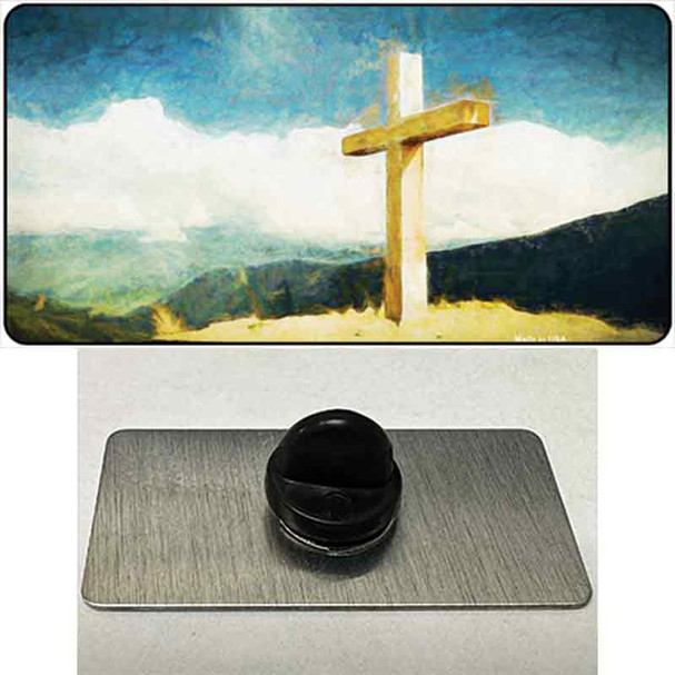 Lone Cross in the Sky Wholesale Novelty Metal Hat Pin
