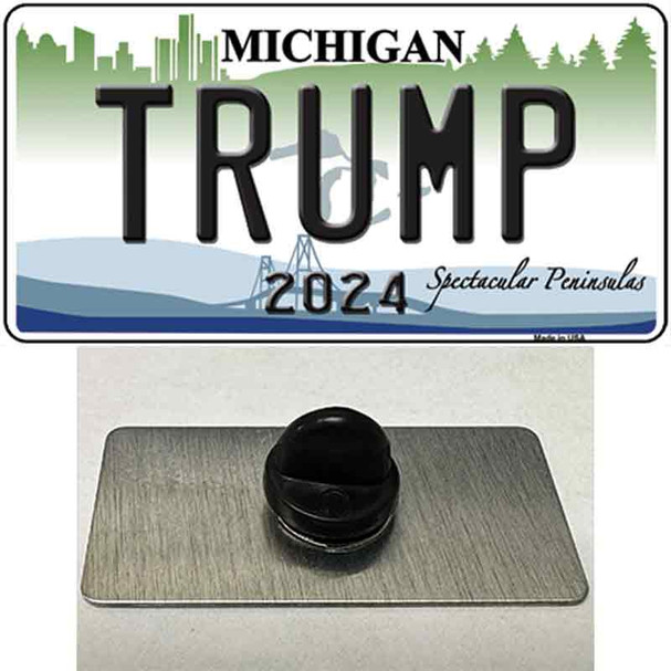 Trump 2024 Michigan Background Wholesale Novelty Metal Hat Pin