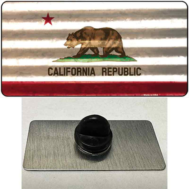 California Corrugated Flag Wholesale Novelty Metal Hat Pin