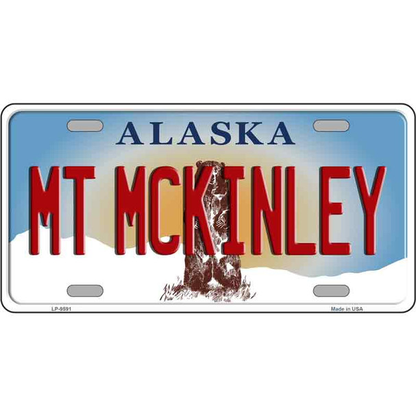 Mt McKinley Alaska State Novelty Metal License Plate