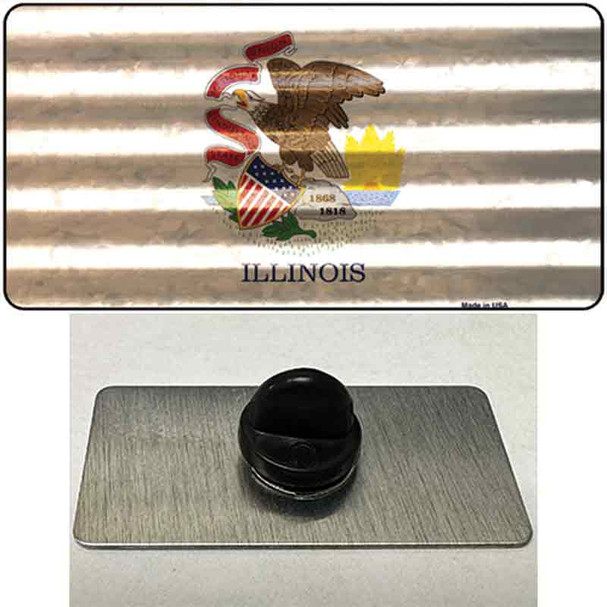 Illinois Corrugated Flag Wholesale Novelty Metal Hat Pin