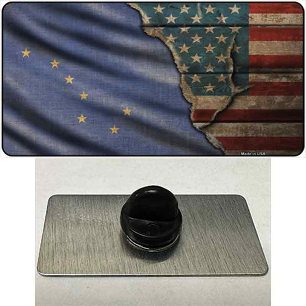Alaska/American Flag Wholesale Novelty Metal Hat Pin